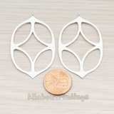 PD.635 // Beetle Shaped Oval Pendant, 2 Pc