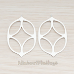 PD.635 // Beetle Shaped Oval Pendant, 2 Pc