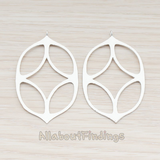PD.635 // Beetle Shaped Oval Pendant, 2 Pc