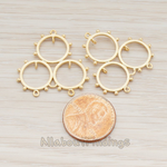 PD.639 // Triple Beaded Circles Connector Pendant, 2 Pc