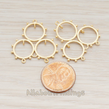 PD.639 // Triple Beaded Circles Connector Pendant, 2 Pc