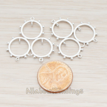 PD.639 // Triple Beaded Circles Connector Pendant, 2 Pc