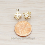 PD.654 // Cubic Zirconia in Star Cube Pendant, 2 Pc