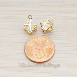 PD.654 // Cubic Zirconia in Star Cube Pendant, 2 Pc