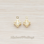 PD.654 // Cubic Zirconia in Star Cube Pendant, 2 Pc