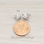 PD.654 // Cubic Zirconia in Star Cube Pendant, 2 Pc
