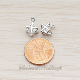 PD.654 // Cubic Zirconia in Star Cube Pendant, 2 Pc