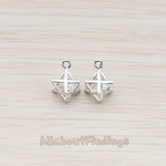 PD.654 // Cubic Zirconia in Star Cube Pendant, 2 Pc