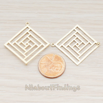 PD.658 // Round Square Oval and Circle Punched Pendant, 2 Pc