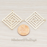 PD.658 // Round Square Oval and Circle Punched Pendant, 2 Pc