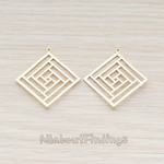 PD.658 // Round Square Oval and Circle Punched Pendant, 2 Pc