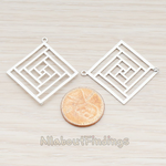 PD.658 // Round Square Oval and Circle Punched Pendant, 2 Pc