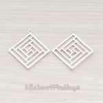 PD.658 // Round Square Oval and Circle Punched Pendant, 2 Pc