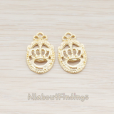 PD.660 // Oval Framed Crown Pendant, 2 Pc
