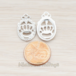 PD.660 // Oval Framed Crown Pendant, 2 Pc