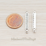 PD.673-02 // Long Cubic Zirconia Bar Pendant, 2 Pc