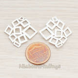 PD.676-02 // Large Linked Squares Pendant, 2 Pc