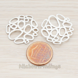 PD.678-02 // Large Oval Linked Round Pendant, 2 Pc