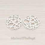 PD.678-02 // Large Oval Linked Round Pendant, 2 Pc