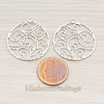 PD.680 // Floral Twisted Round Pendant, 2 Pc