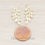 PD.683 // Textured Leaf Pendant, 2 Pc