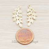 PD.683 // Textured Leaf Pendant, 2 Pc