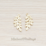PD.683 // Textured Leaf Pendant, 2 Pc