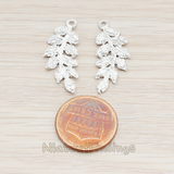 PD.683 // Textured Leaf Pendant, 2 Pc
