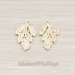 PD.685 // Lace Leaf Pendant, 2 Pc