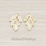 PD.685 // Lace Leaf Pendant, 2 Pc