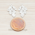 PD.685 // Lace Leaf Pendant, 2 Pc