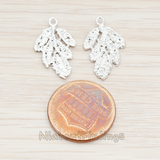 PD.685 // Lace Leaf Pendant, 2 Pc
