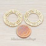 PD.687 // Round Circle Lace Pendant, 2 Pc