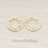 PD.687 // Round Circle Lace Pendant, 2 Pc