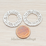 PD.687 // Round Circle Lace Pendant, 2 Pc