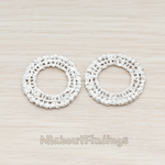 PD.687 // Round Circle Lace Pendant, 2 Pc