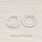 PD.687 // Round Circle Lace Pendant, 2 Pc