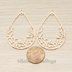 PD.701 // Grass Field Bottom Teardrop Pendant, 2 Pc
