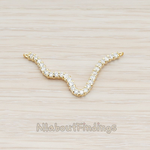 PD.719 // Clear Crystal Cubic Zirconia Setting Wave Snake Pendant, 1 Pc