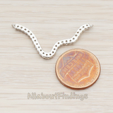 PD.719 // Clear Crystal Cubic Zirconia Setting Wave Snake Pendant, 1 Pc