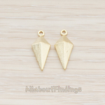 PD.723 // Brushed Rhombus Pendant, 2 Pc