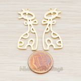 PD.727 // Cute Cartoon Giraffe Pendant, 2 Pc