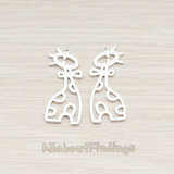 PD.727 // Cute Cartoon Giraffe Pendant, 2 Pc