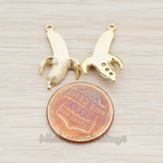 PD.729 // Brushed Peeled Banana Pendant, 2 Pc