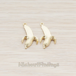 PD.729 // Brushed Peeled Banana Pendant, 2 Pc