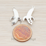 PD.729 // Brushed Peeled Banana Pendant, 2 Pc