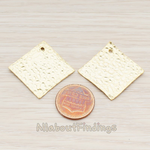 PD.730 // Square Textured Press Pendant, 2 Pc