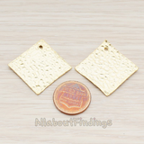PD.730 // Square Textured Press Pendant, 2 Pc