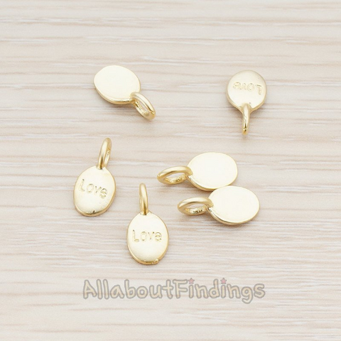 PD.734 //  Tag Charm Pendant, 2 Pc