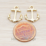 PD.740 // Smooth Anchor Pendant, 2 Pc